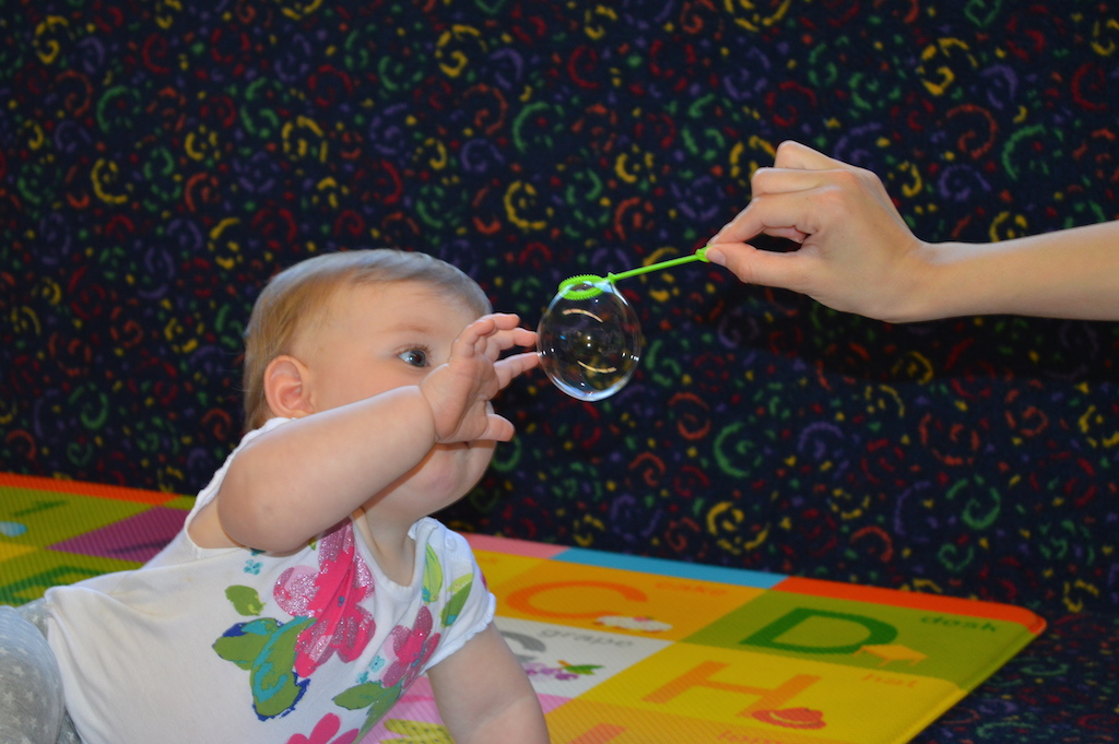 Playing with bubbles is more fun than watching TV! Halsey Schools